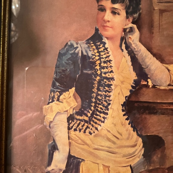 Vintage 1970 gentle julia attic shop calendar sign monticello framed read 8.5” - Picture 3 of 14